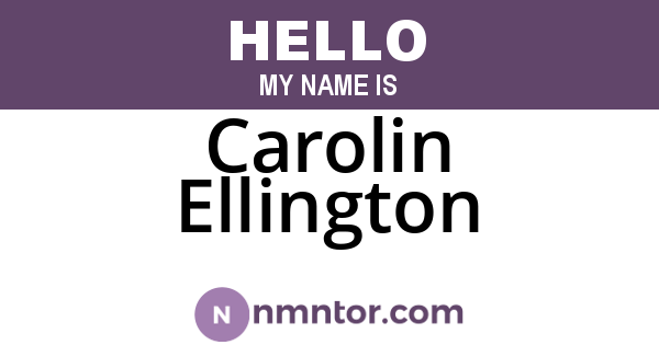 Carolin Ellington
