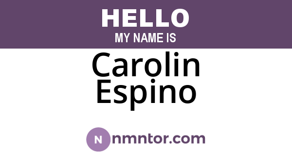 Carolin Espino