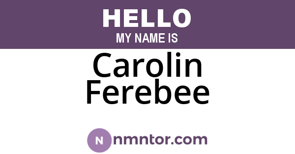 Carolin Ferebee