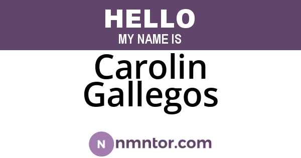 Carolin Gallegos