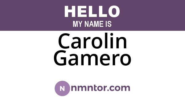 Carolin Gamero