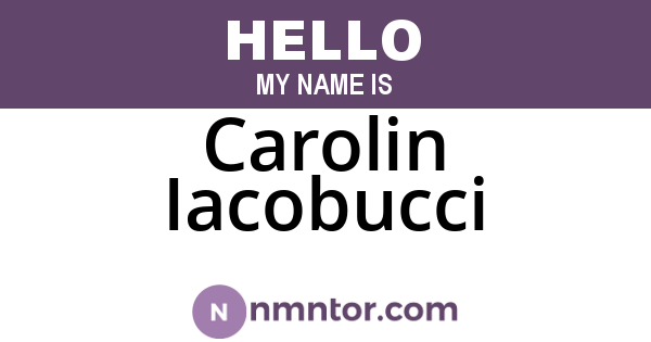 Carolin Iacobucci