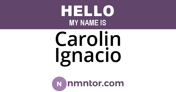 Carolin Ignacio