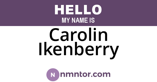 Carolin Ikenberry