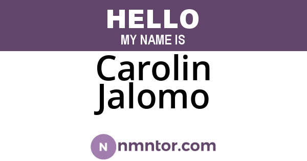 Carolin Jalomo