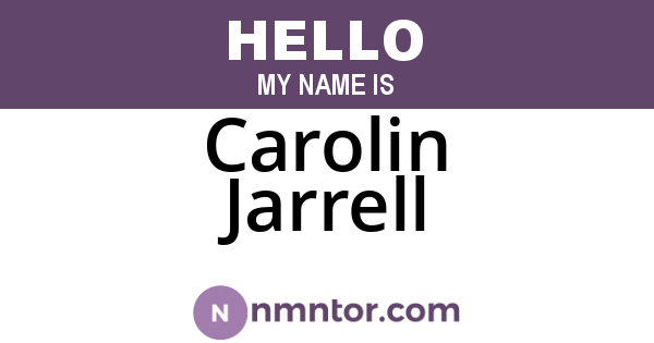 Carolin Jarrell
