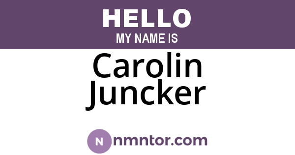 Carolin Juncker