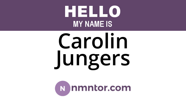 Carolin Jungers