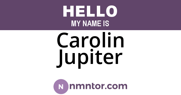 Carolin Jupiter