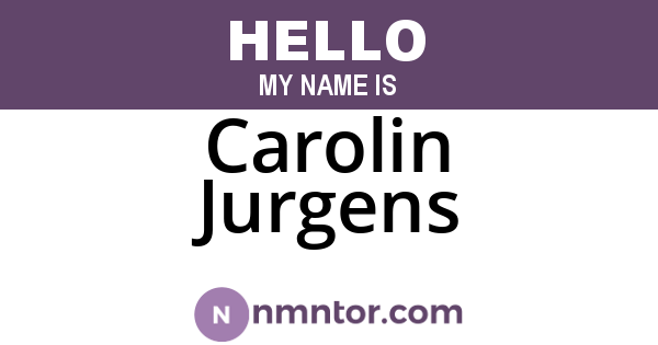 Carolin Jurgens