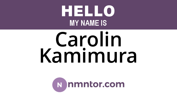 Carolin Kamimura