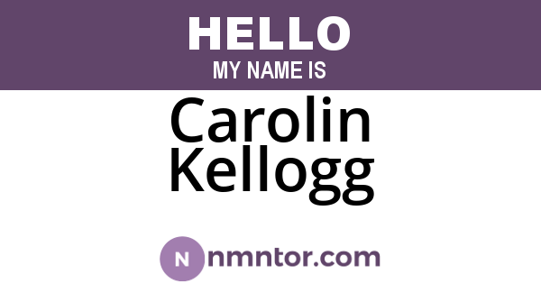 Carolin Kellogg