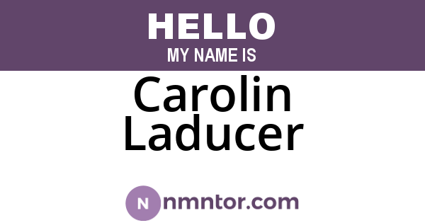 Carolin Laducer