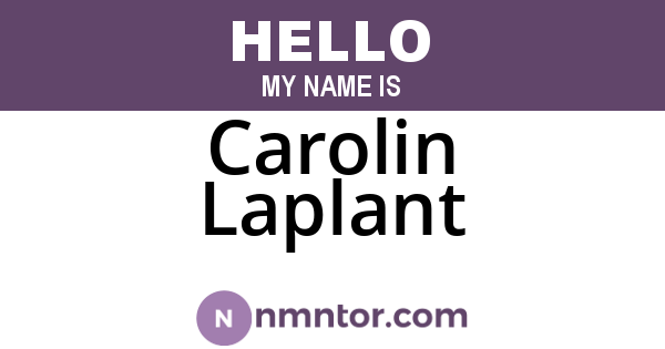 Carolin Laplant