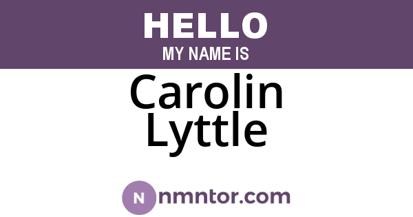 Carolin Lyttle