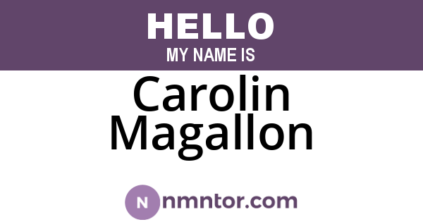 Carolin Magallon