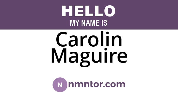 Carolin Maguire