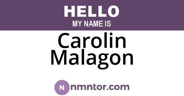 Carolin Malagon