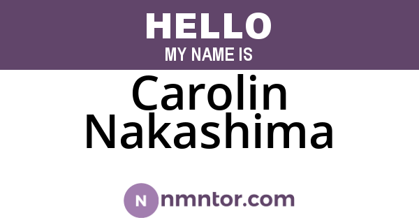 Carolin Nakashima