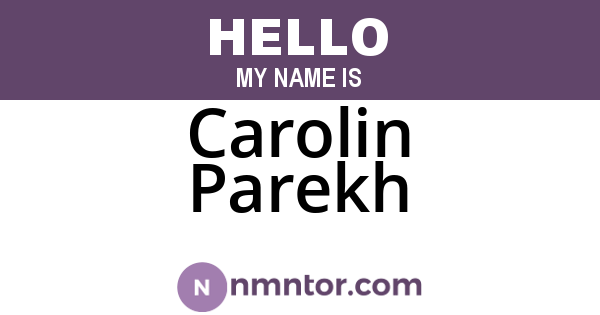 Carolin Parekh