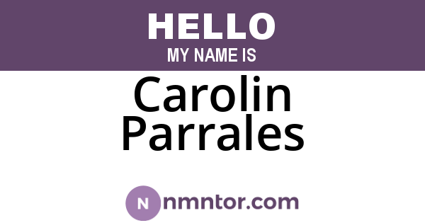Carolin Parrales