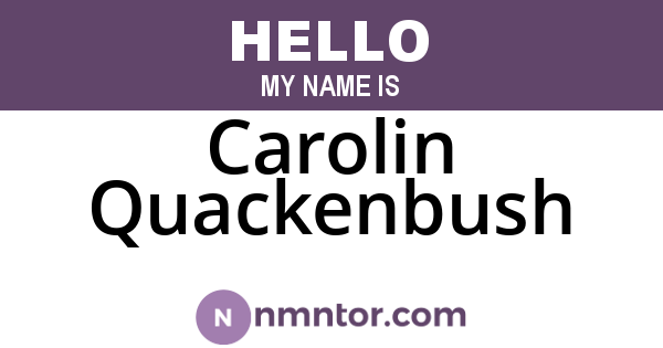 Carolin Quackenbush