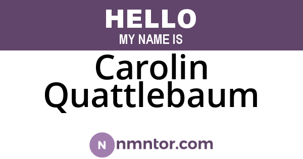Carolin Quattlebaum