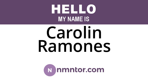 Carolin Ramones