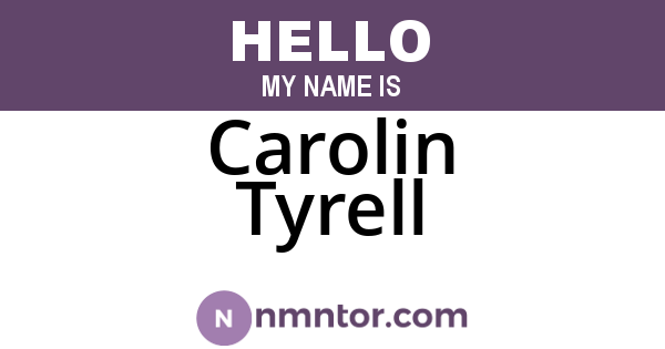 Carolin Tyrell