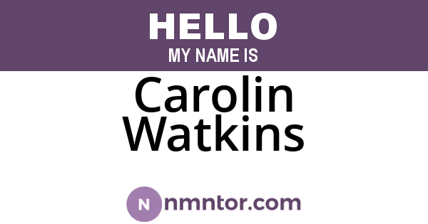 Carolin Watkins