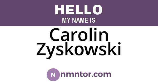 Carolin Zyskowski