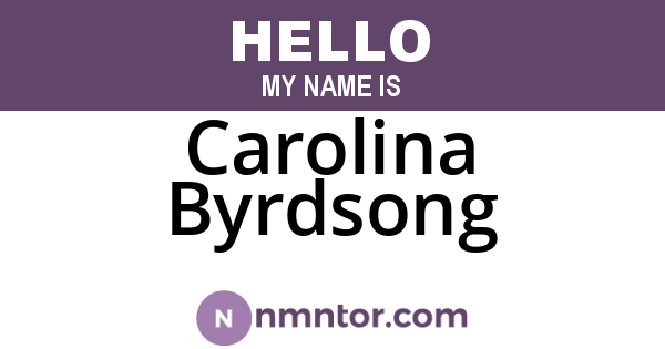 Carolina Byrdsong