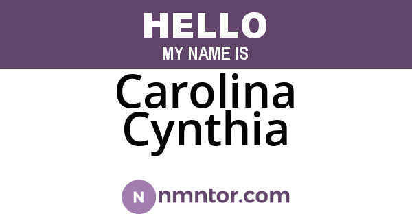 Carolina Cynthia