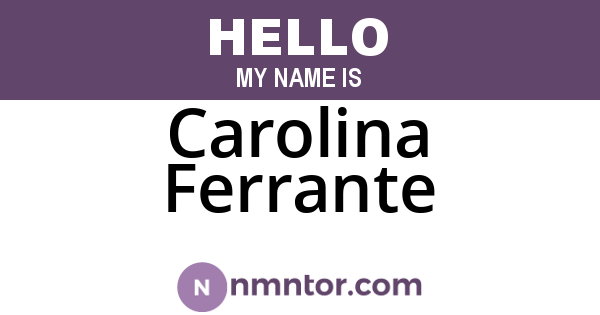 Carolina Ferrante