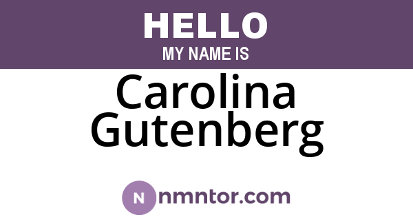 Carolina Gutenberg