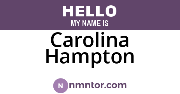 Carolina Hampton