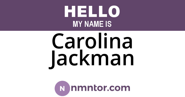 Carolina Jackman