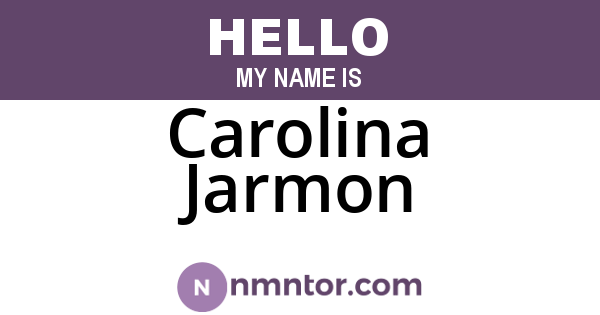 Carolina Jarmon