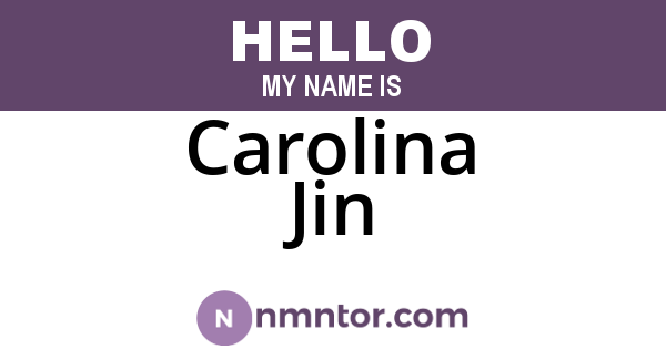 Carolina Jin