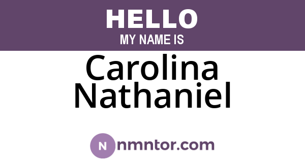 Carolina Nathaniel