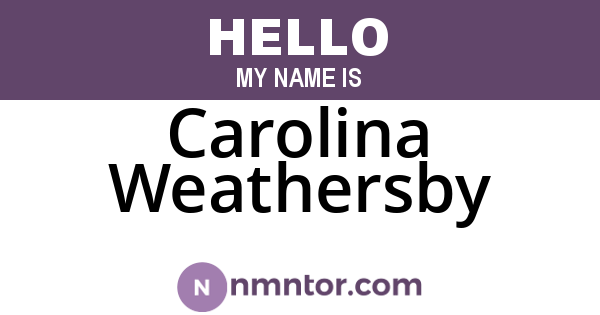 Carolina Weathersby