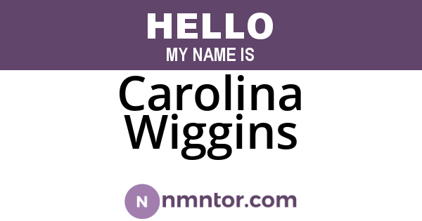 Carolina Wiggins