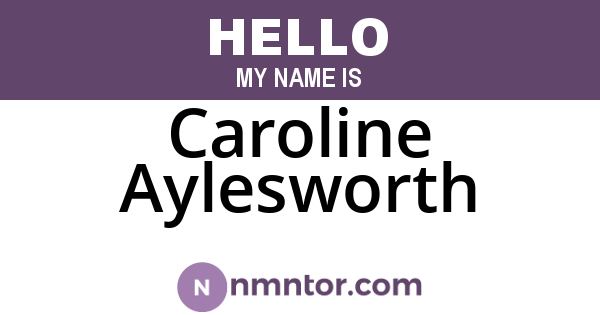Caroline Aylesworth