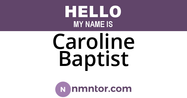 Caroline Baptist