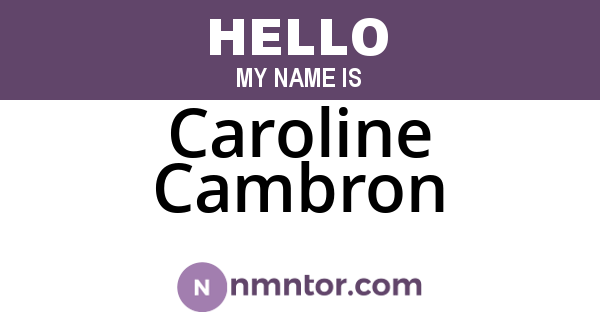 Caroline Cambron