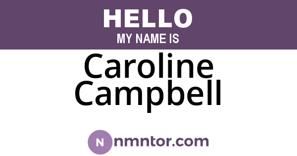 Caroline Campbell