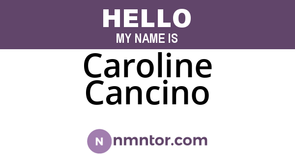 Caroline Cancino