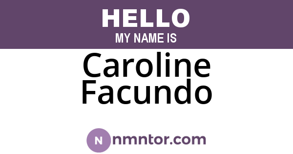 Caroline Facundo