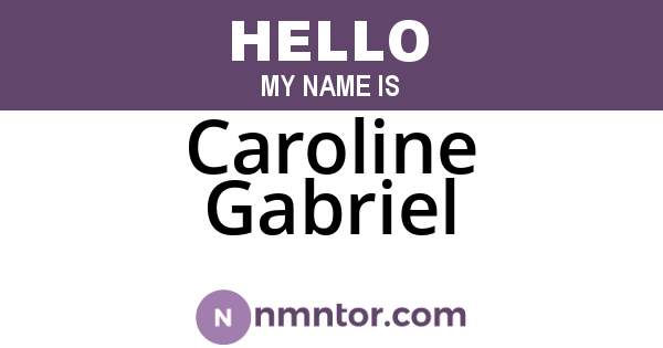 Caroline Gabriel