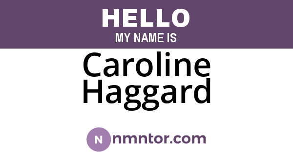 Caroline Haggard